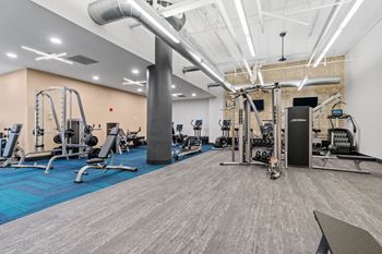 Gym with treadmills and other exercise equipment